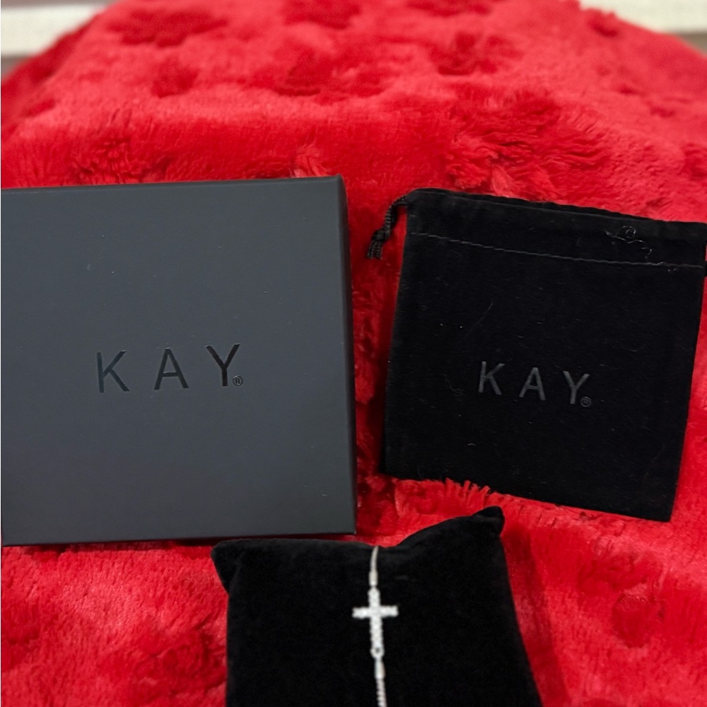 Kay Jewelers Silver Cross Bracelet